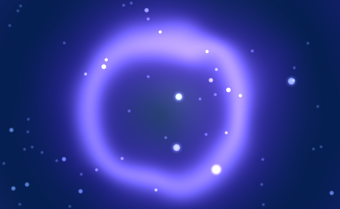 html5 canvas梦幻粒子光圈动画特效