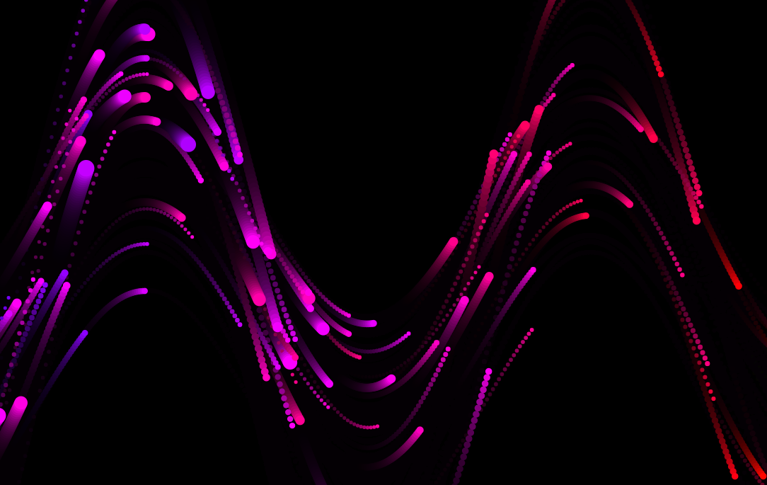 HTML5 Canvas彩色大波浪粒子动画特效