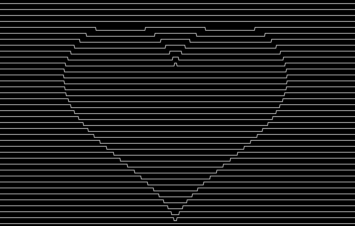 HTML5 Canvas线条爱心波纹动画特效
