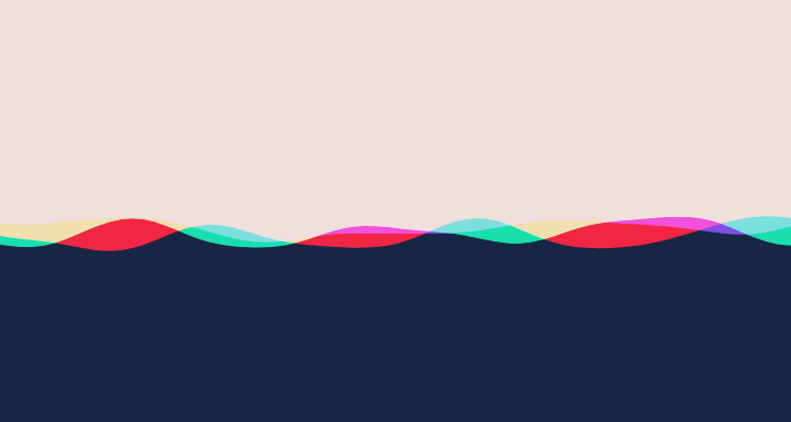 HTML5 Canvas彩色波浪动画特效