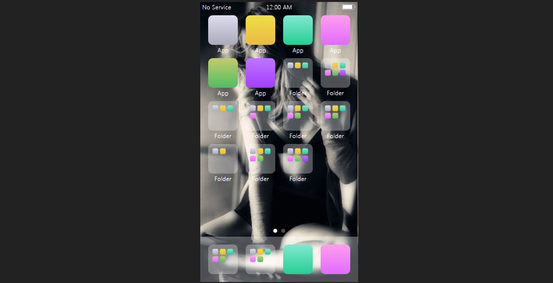 纯CSS3仿iPhone文件夹特效