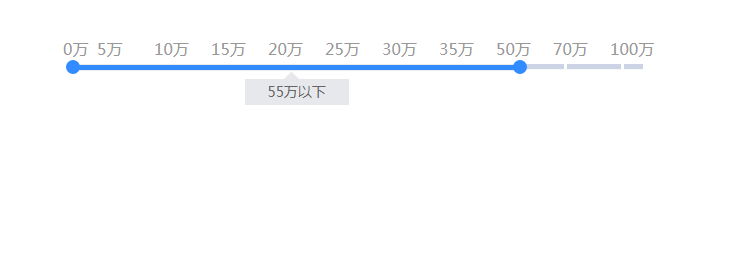 CSS3的价格区间拖动滑动特效