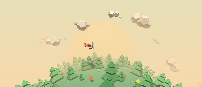 three.js+Canvas+css3飞机飞行场景动画特效