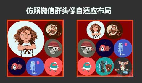 css3实现微信群头像布局代码