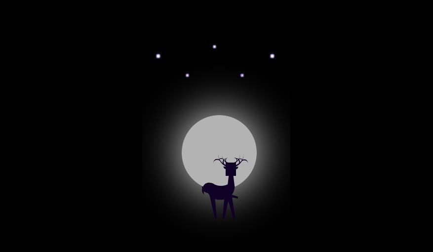 圣诞节月亮星星元素动画
