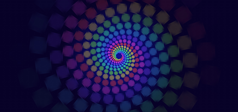 css3彩虹螺旋动画特效