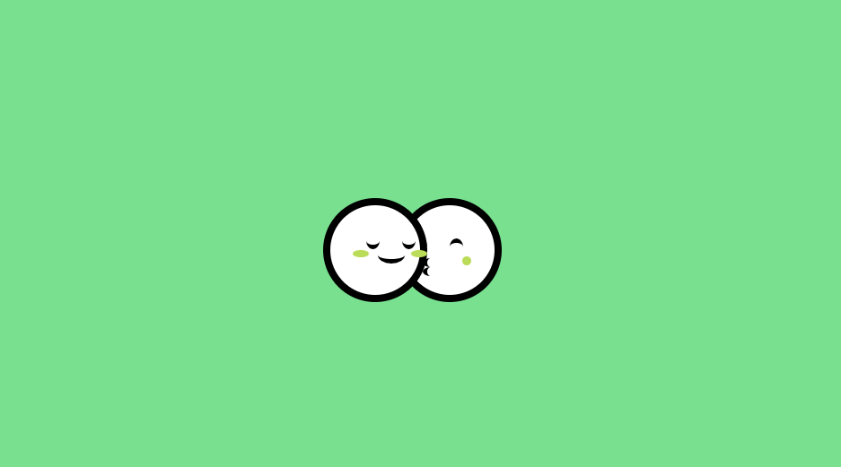 css3两个汤圆亲吻表白动画特效