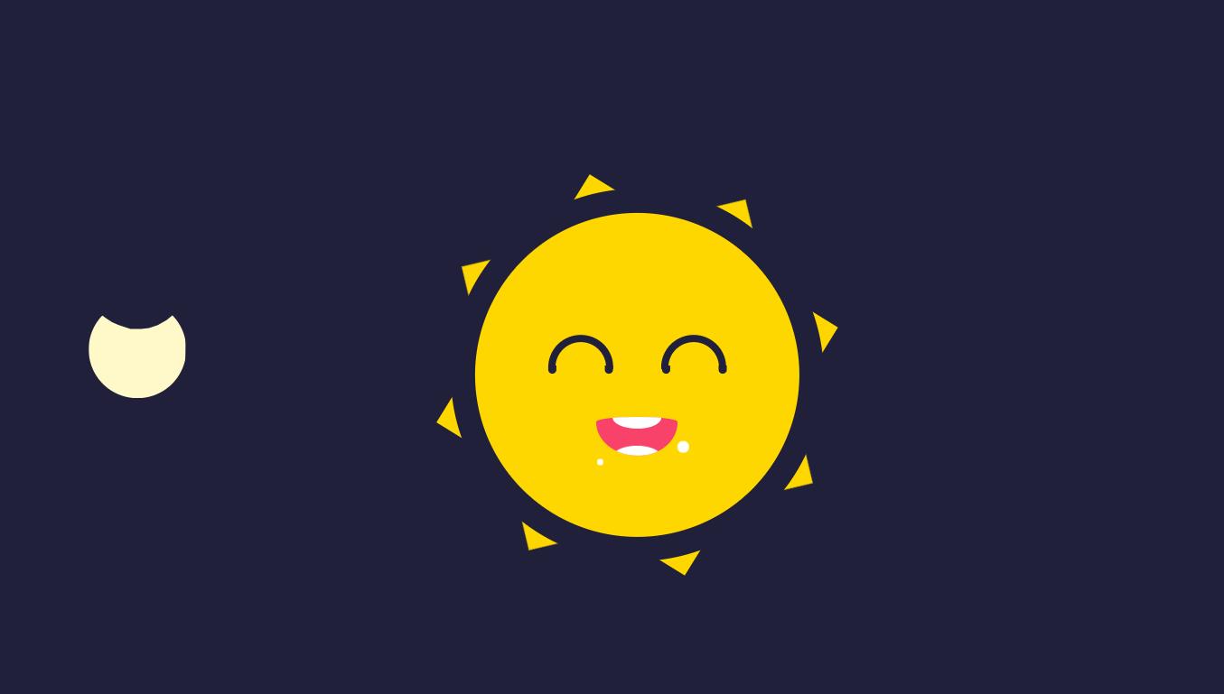 纯css3卡通太阳跟月亮动画特效