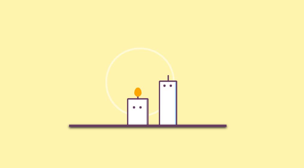 纯css3卡通蜡烛小人动画特效