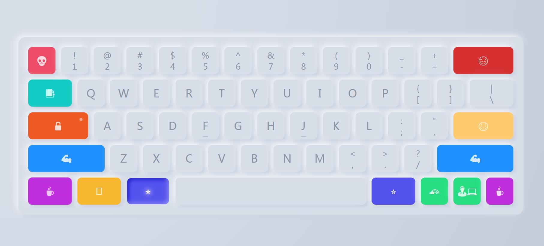 css3创意卡通虚拟键盘样式特效