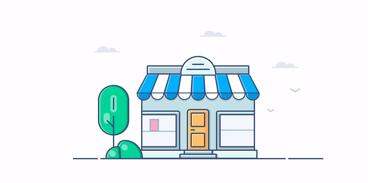 css3卡通房子店铺图形动画特效
