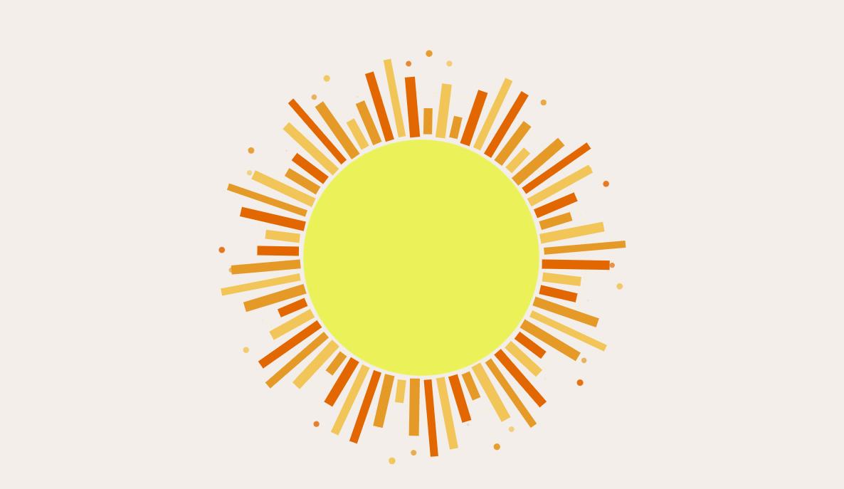 CSS3卡通太阳阳光照射动画特效