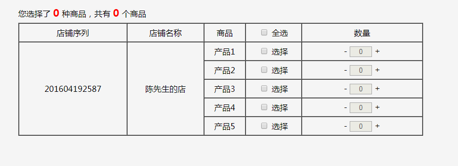 购物车加减功能键插件