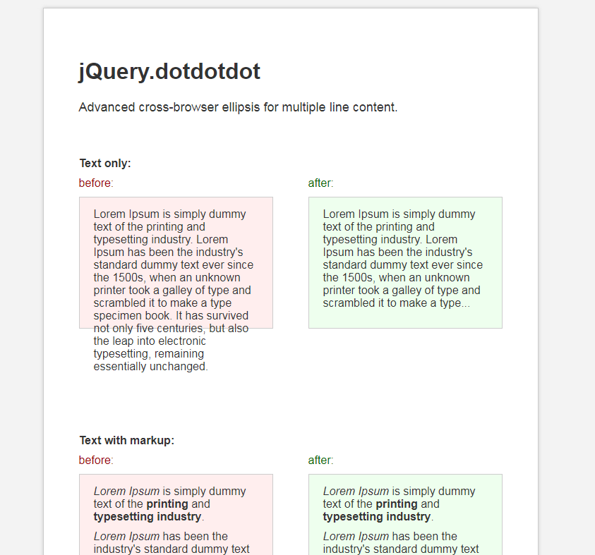溢出显示省略号插件dotdotdot.js