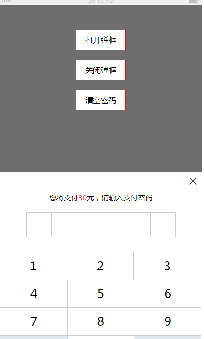 仿支付宝密码输入框