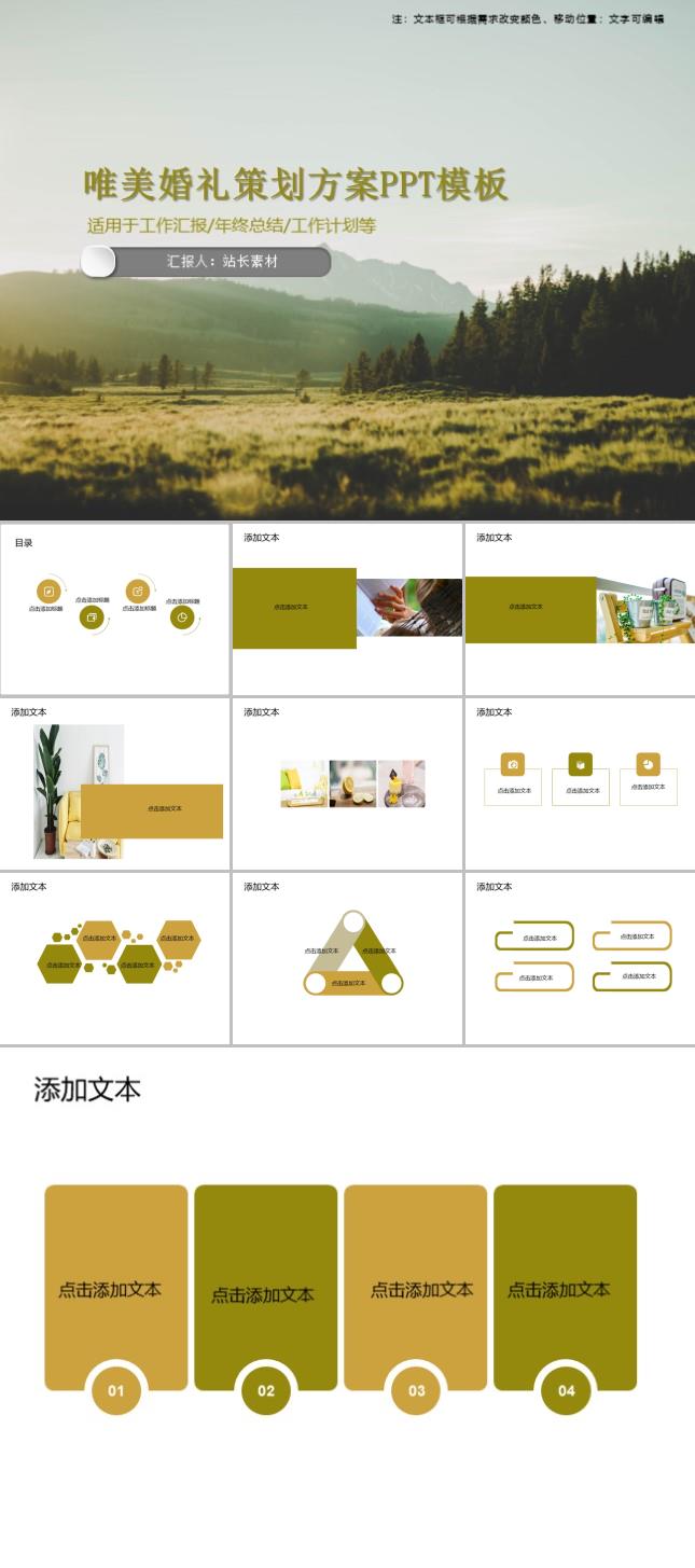 唯美婚礼策划方案PPT模板