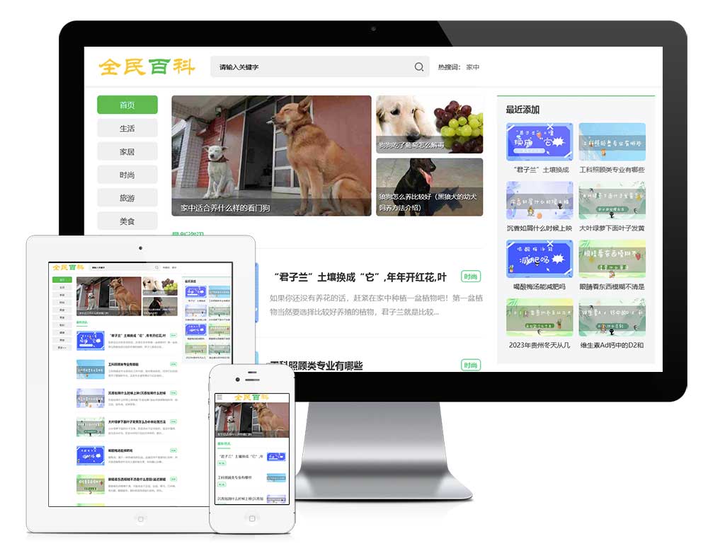 响应式生活常识新闻博客资讯网站模板